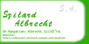 szilard albrecht business card